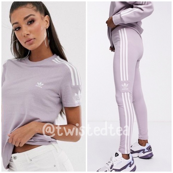 adidas Pants - New adidas originals purple trefoil matching  set